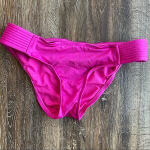 Kona Sol Pink Banded Hips Bikini Bottoms Size Small